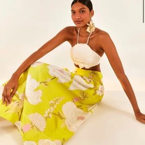 Farm rio Yellow Neon Garden Maxi Skirt - brand new XL